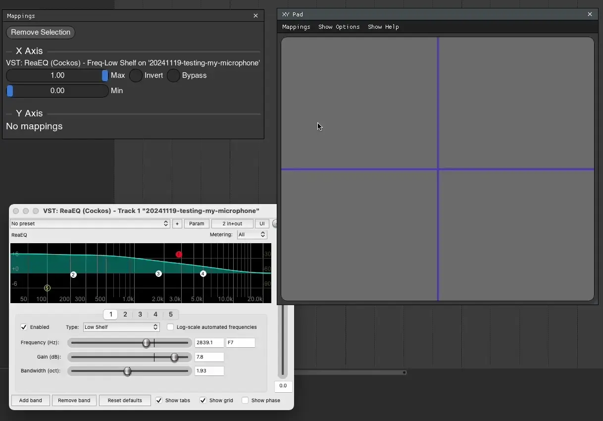Repeating loop of mapping a plugin in XY Pad