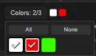 Color filter popup