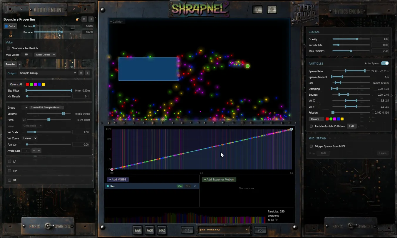 Shrapnel advanced interface