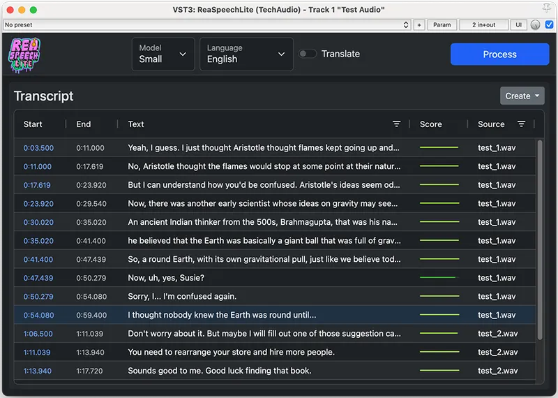 ReaSpeech Lite Screenshot